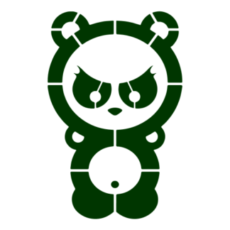 Dangerous Panda Decal (Dark Green)